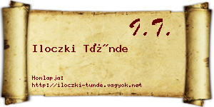 Iloczki Tünde névjegykártya